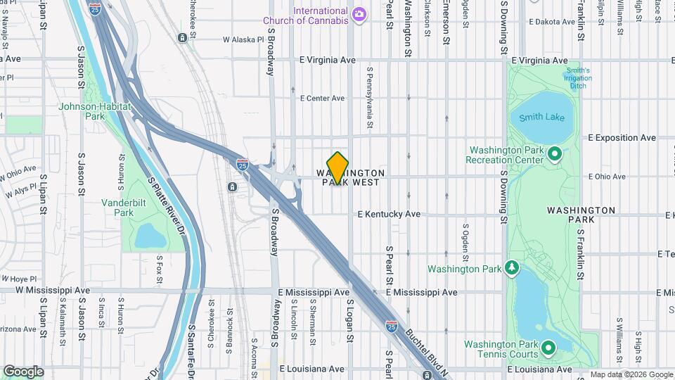 824 S Grant St Map and Location Details