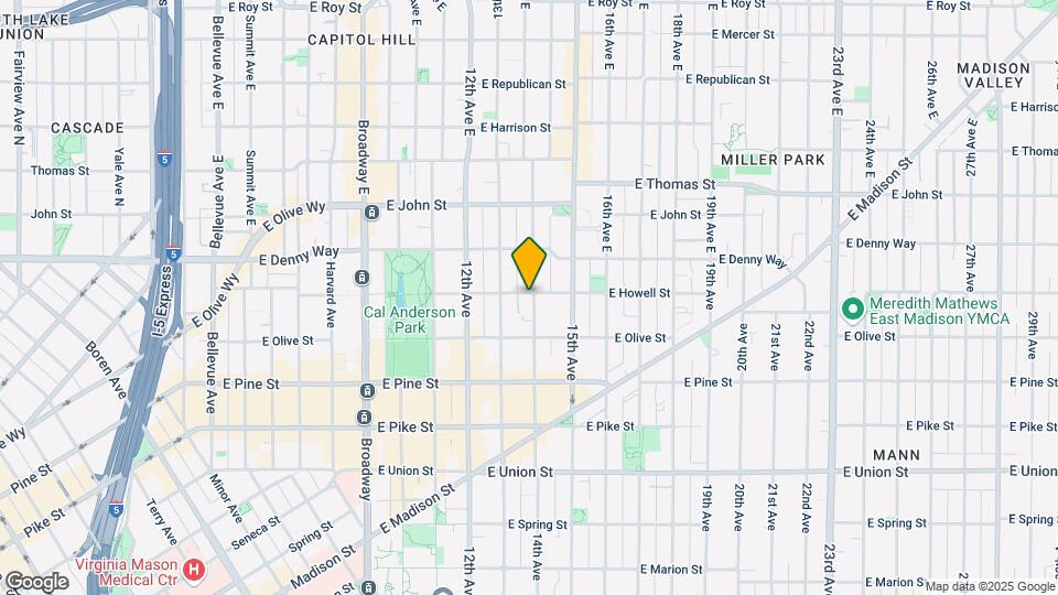 1327 E Howell St, Unit 1327 Map and Location Details