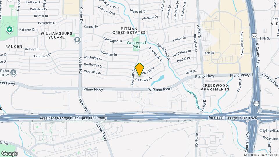 1621 Westlake Dr Map and Location Details