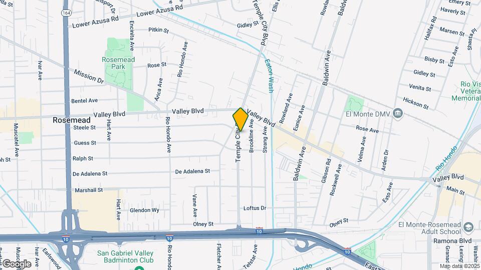 3836-3838 TEMPLE CITY Blvd Map and Location Details
