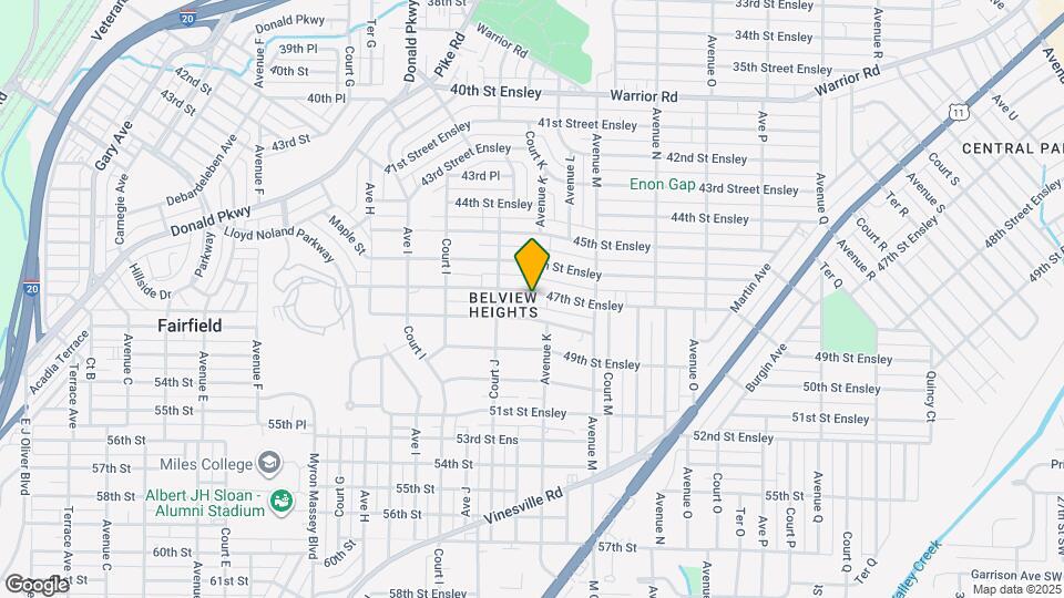 1037 47th St Ensley Map and Location Details