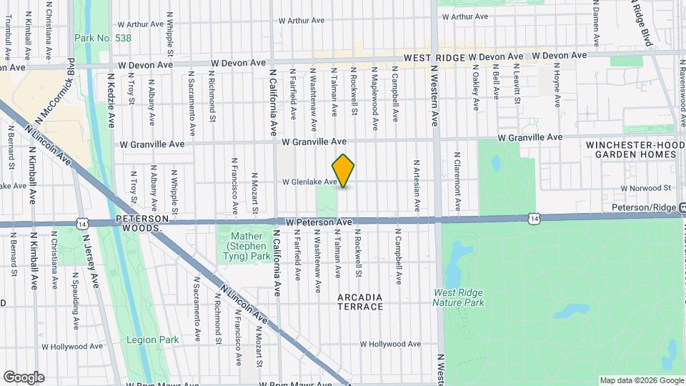 6041 N Talman Ave Map and Location Details