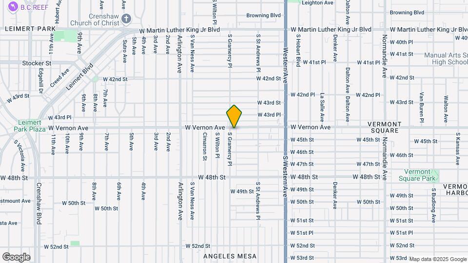 4406 S Gramercy Pl Map and Location Details