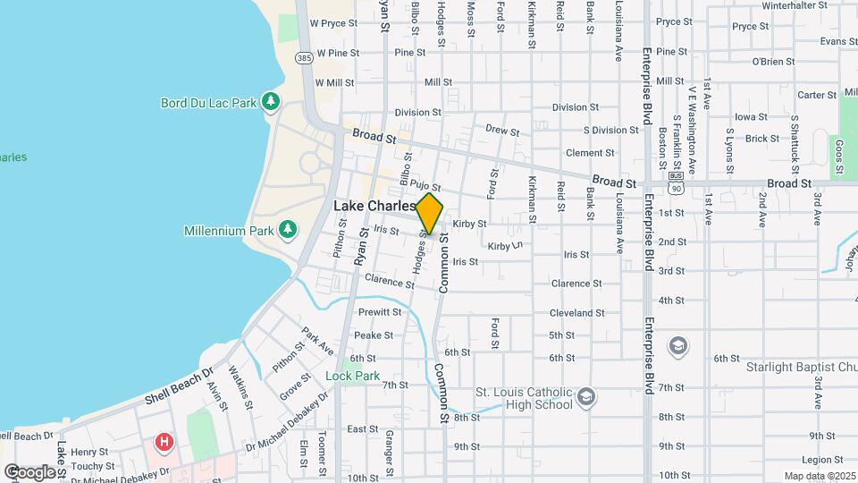 1103 Hodges St Map and Location Details