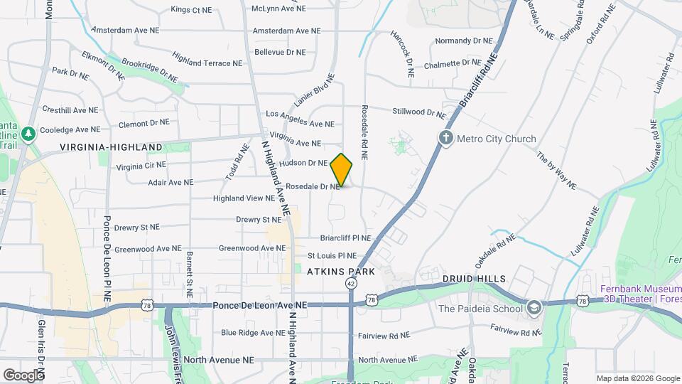 1151 Rosedale Dr NE Map and Location Details