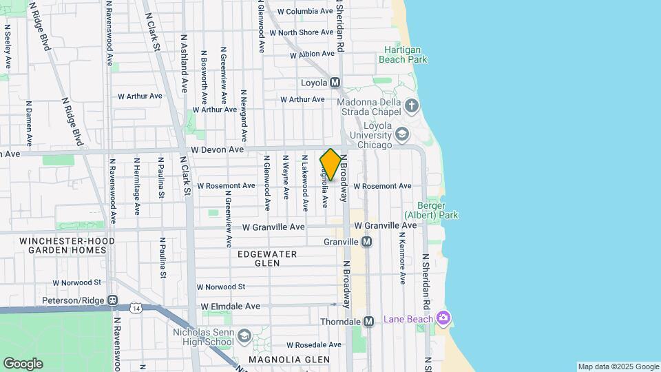 1216 W Rosemont Ave Map and Location Details