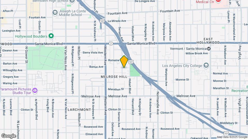 930-934 N Serrano Ave Map and Location Details