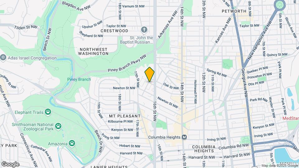 3423 Brown St NW, Unit 102 Map and Location Details