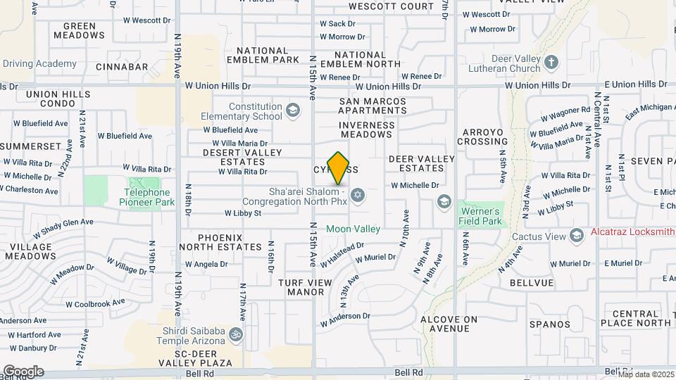 1315 W Michelle Dr Map and Location Details