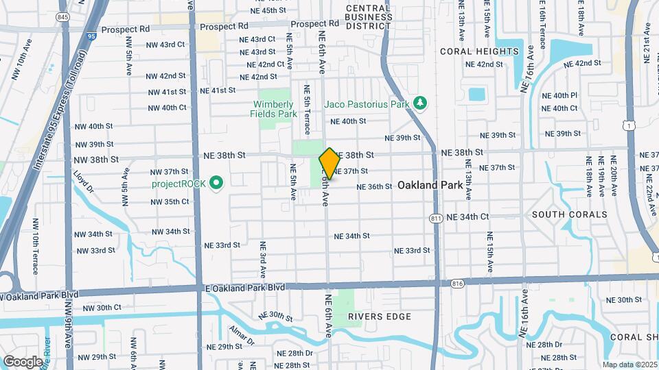 601 NE 36th St, Unit 702B Map and Location Details