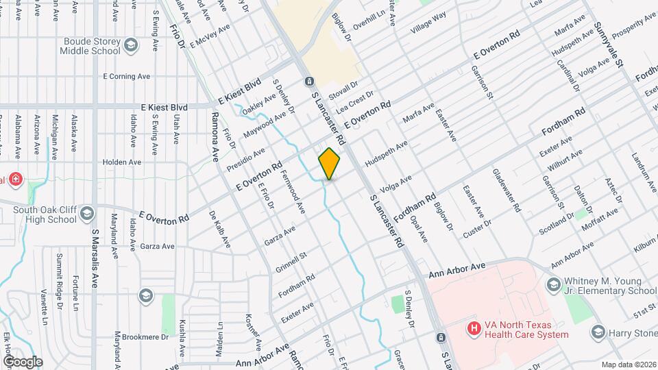 1652 Hudspeth Ave Map and Location Details