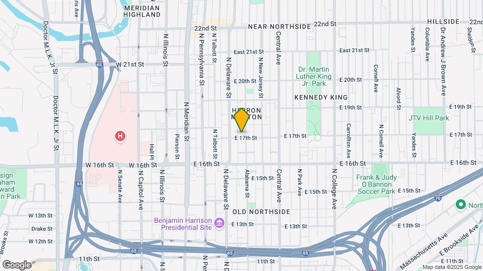 1702 N Alabama St Map and Location Details