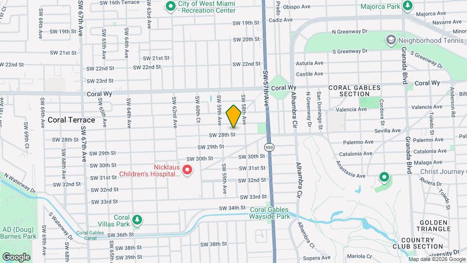 5851 SW 28th St Map and Location Details
