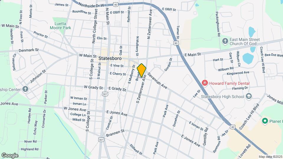 101 S Zetterower Ave-Unit -A Map and Location Details