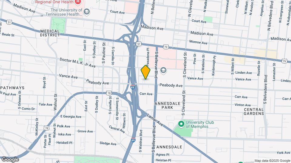 1178 Peabody Ave Map and Location Details