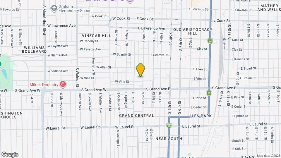 1131 S 2nd St Map and Location Details
