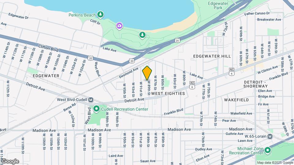 1334 W 89th St Map and Location Details
