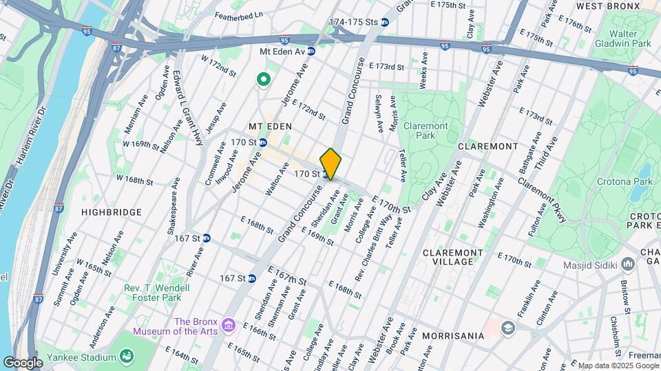 1398 Grand Concourse Map and Location Details