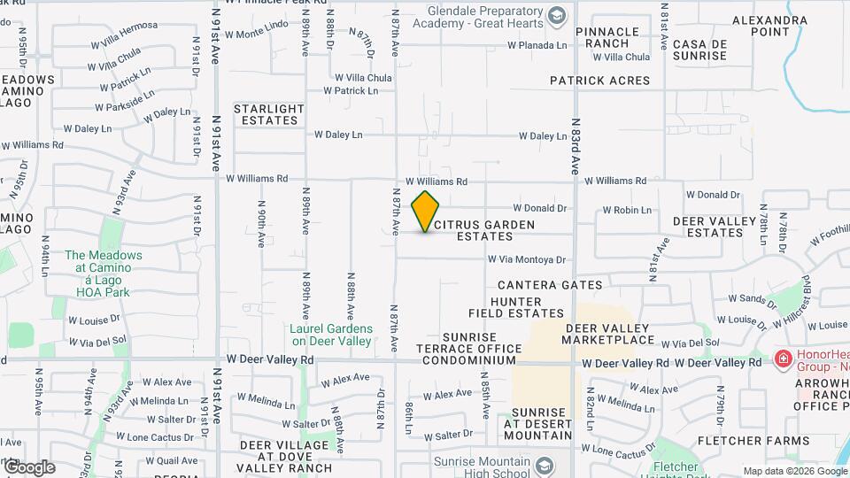 8611 W Foothill Dr Map and Location Details