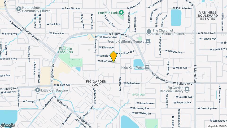 6157 N Alva Ave Map and Location Details
