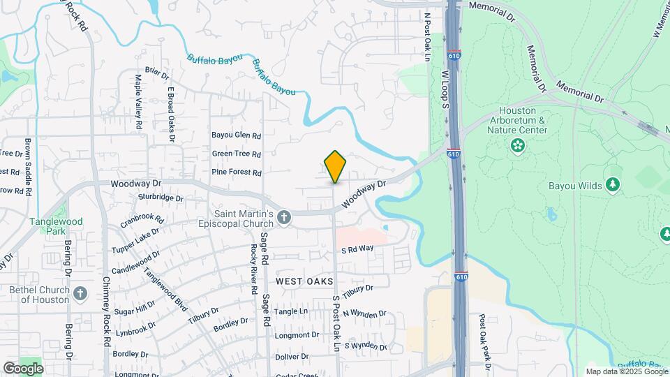 513 S Post Oak Ln Mapa y Detalles de la Ubicación