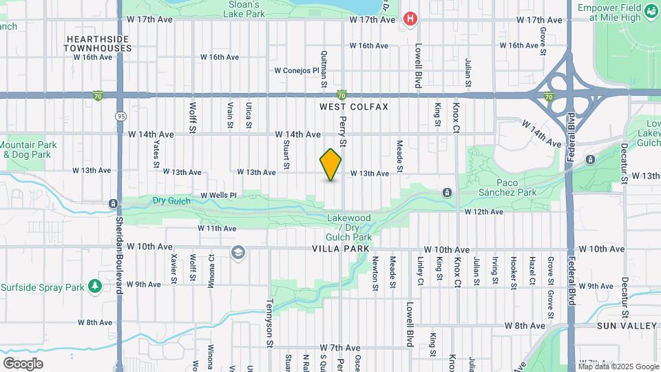 1264 Quitman St Map and Location Details