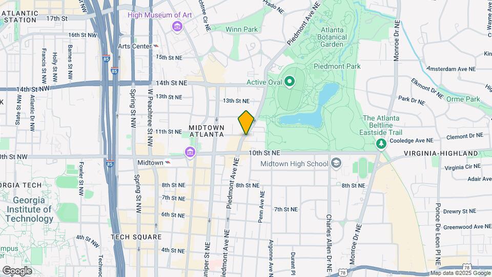 1029 Piedmont Ave NE Map and Location Details