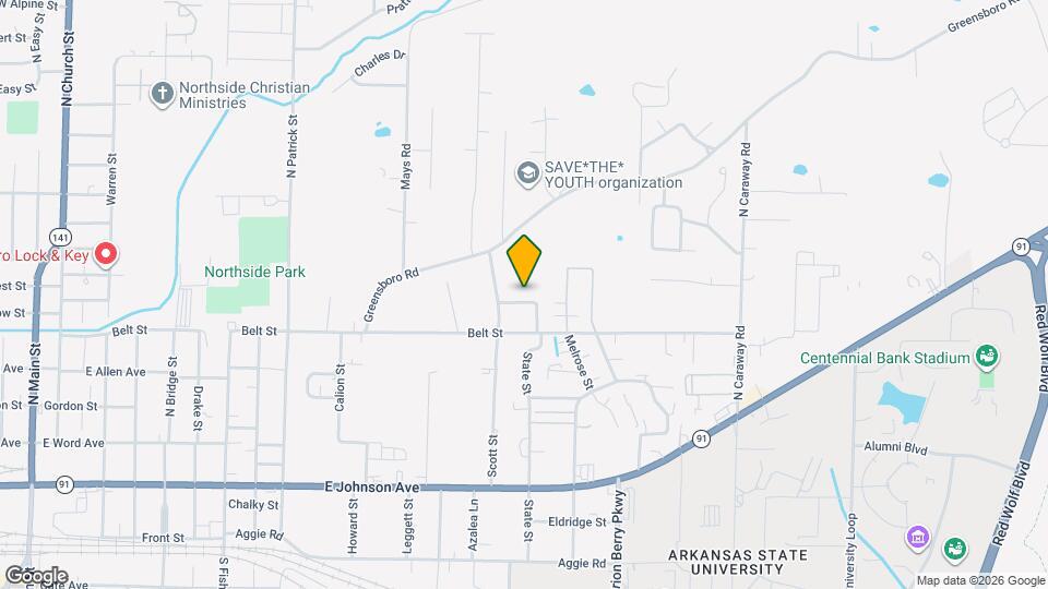 1708 Pineview St Map and Location Details