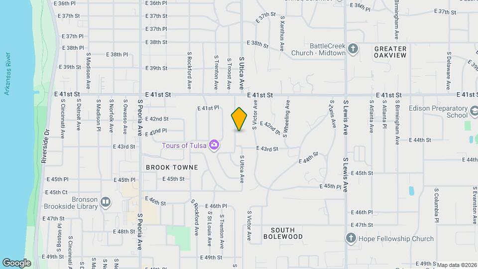 4177 S Troost Pl Map and Location Details