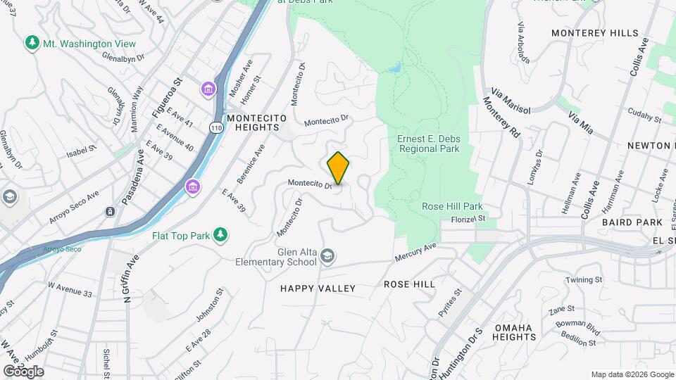885 Montecito Dr Mapa y Detalles de la Ubicación