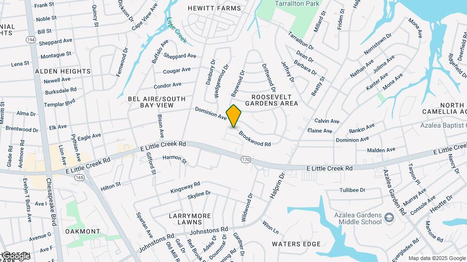 1811 Brookwood Rd Map and Location Details