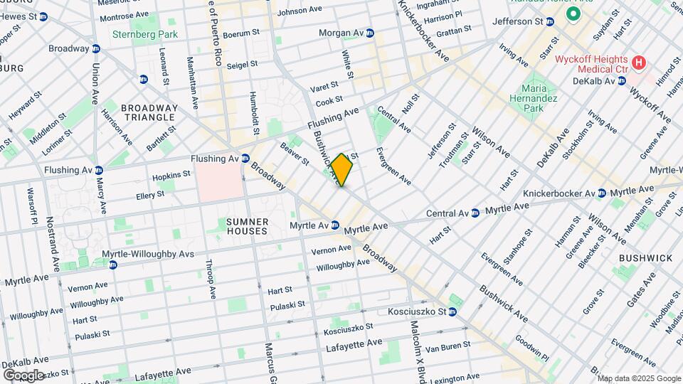 574 Bushwick Ave Mapa y Detalles de la Ubicación