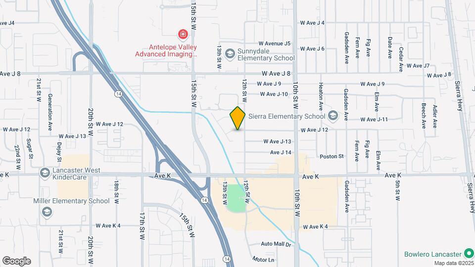 1216 W Avenue J12 Map and Location Details