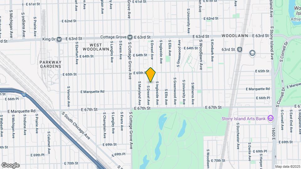 6537 S Drexel Ave Map and Location Details