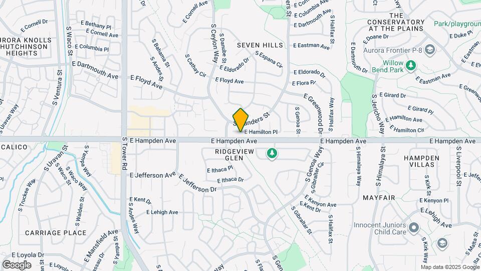 19402 E Hamilton Pl Map and Location Details