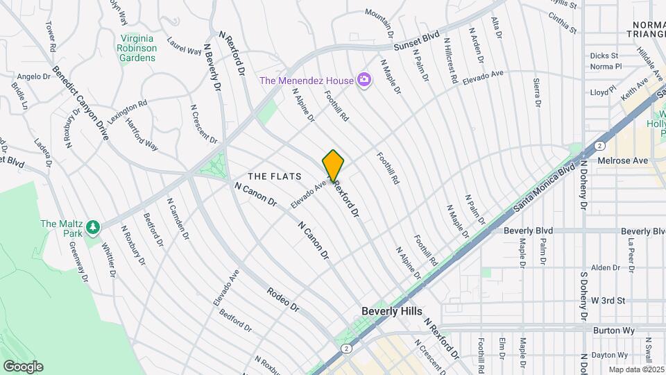 629 N Rexford Dr Map and Location Details