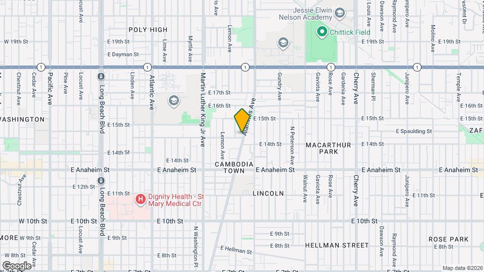 1431 Alamitos Ave Map and Location Details