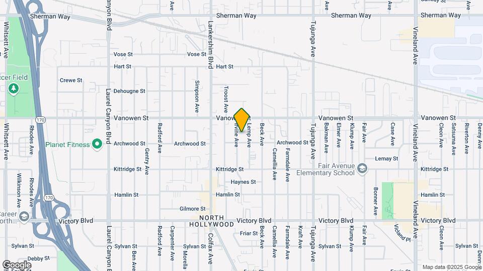 6714 Irvine Ave Map and Location Details