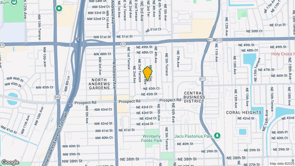 4580 NE 3rd Ave Map and Location Details