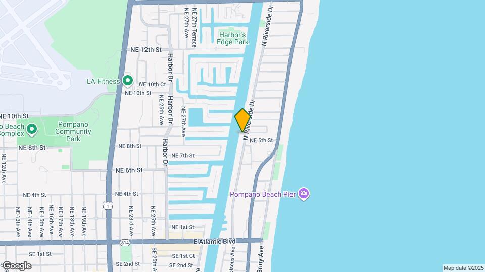 505 N Riverside Dr Map and Location Details