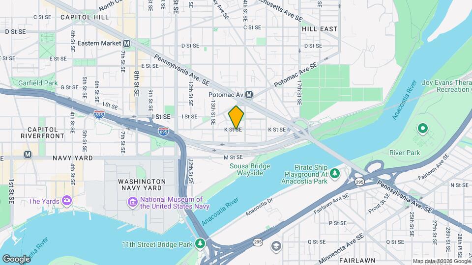 1361 K St SE Map and Location Details