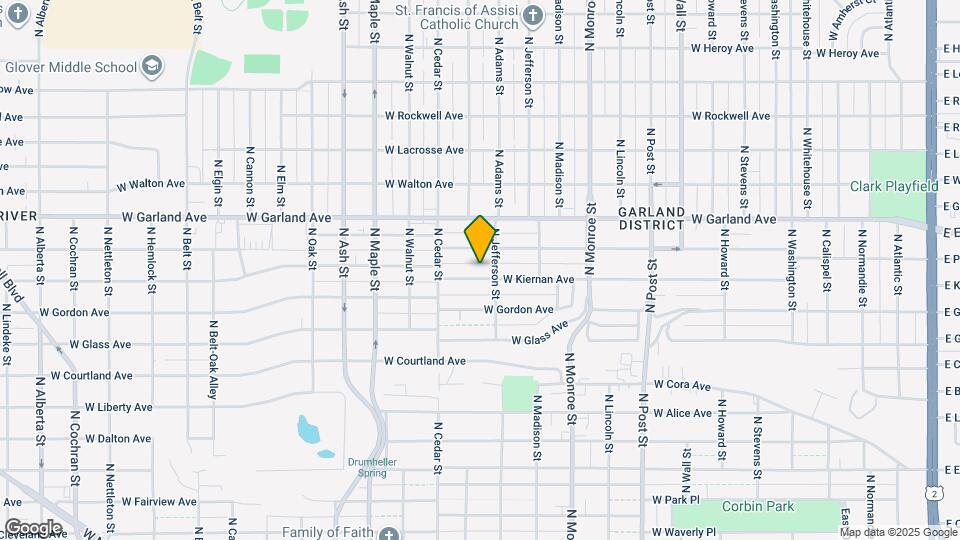 1214 W Kiernan Ave Map and Location Details