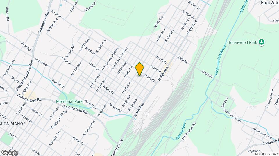 413 N 6th Ave Map and Location Details