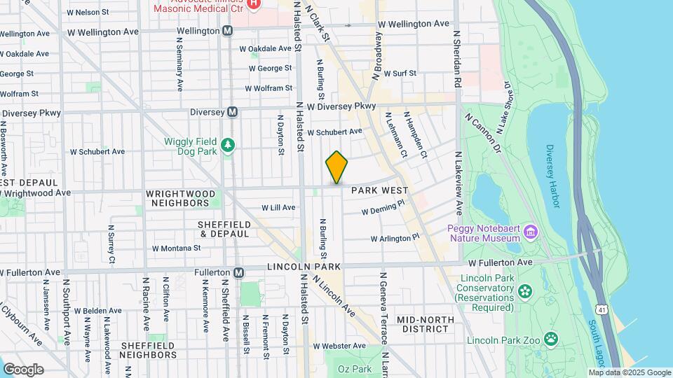 709 W Wrightwood Ave, Unit 2f Mapa y Detalles de la Ubicación