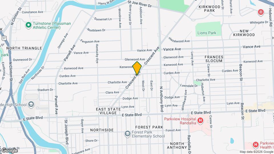 2728 Crescent Ave Mapa y Detalles de la Ubicación