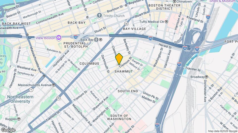 557 Tremont St Map and Location Details