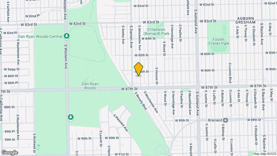 8620 S Winchester Ave Map and Location Details