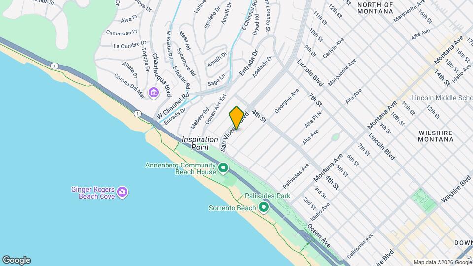 202 San Vicente Blvd Mapa y Detalles de la Ubicación