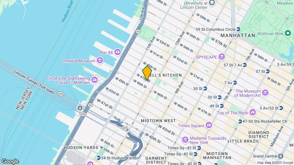 520 W 47th St Map and Location Details