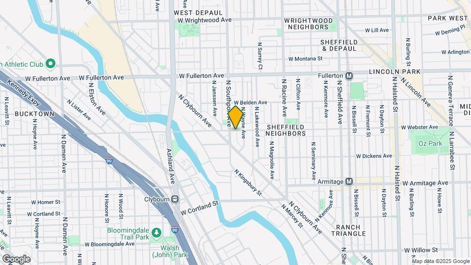 1349 W Webster Ave Map and Location Details